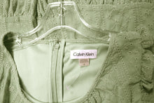 Load image into Gallery viewer, Calvin Klein - Sage Green, Ruffle Cap Sleeve Eyelet Lace Short Dress - Size 6 (w/ TAGS)