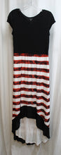 Load image into Gallery viewer, Kensie - Black, Red &amp; White Stripe High/Low T Shirt Dress - Size S