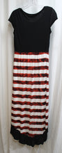 Load image into Gallery viewer, Kensie - Black, Red &amp; White Stripe High/Low T Shirt Dress - Size S