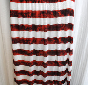 Kensie - Black, Red & White Stripe High/Low T Shirt Dress - Size S