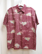 Load image into Gallery viewer, Men&#39;s Liberty House of Hawaii, The Ono Shirt - Reverse Print Asian Floral, Half Placket Short Sleeve Shirt - Size L