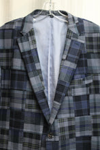 Load image into Gallery viewer, Men&#39;s - Jos A. Bank - Patchwork Cotton Plaid/Madras 2 Button Blazer/Sports Coat - See Measurements 20.5&quot; Shoulders