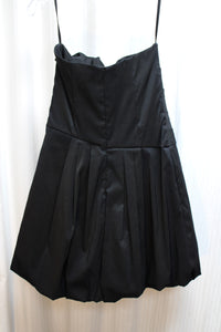 Vintage- Cache - Black Strapless Draped Bodice Bubble Mini Dress - Size 8