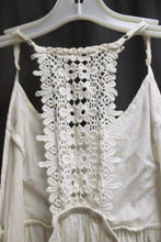 Load image into Gallery viewer, American Rag Cie - Flowy Cropped Crocheted Lace Detail Racer Back Tank - Size S