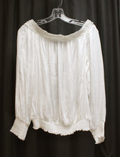 Load image into Gallery viewer, White House, Black Market - White Off/On Shoulder Lightweight, Half Sleeve Peasant Top - Size S (W/ TAGS)