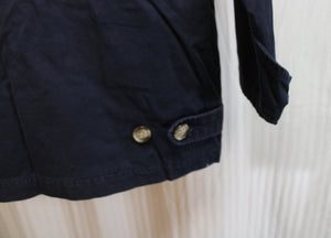 Vintage - Outerwear Essentials - Cotton Twill Tricolor, Taupe, Off White & Navy Sporty Petite Jacket - Size M Petite