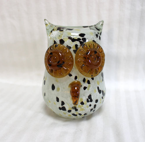 Blown Art Glass Owl