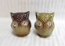 Load image into Gallery viewer, Pair of Vintage Ceramic Glazed Owls