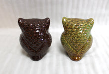 Load image into Gallery viewer, Pair of Vintage Ceramic Glazed Owls