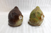 Load image into Gallery viewer, Pair of Vintage Ceramic Glazed Owls