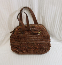 Load image into Gallery viewer, Moschino Cheap &amp; Chic - Brown Leather Ruffle Bucket Bag w/ Brass Hardware &amp; Stud Details