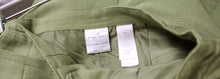 Load image into Gallery viewer, Emma James (Liz Claiborne) -Khaki Green,  Linen Blend Shell Button Front Skirt - Size 6 PETITE