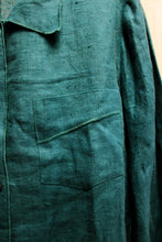 Load image into Gallery viewer, Harve Benard by Benard Holtzman - Teal Linen, Button Front Jacket/Shacket - Size 14