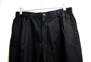 Vintage 80's - Lizsport - 100% Silk Black Pleat Waist Pants - Size 12