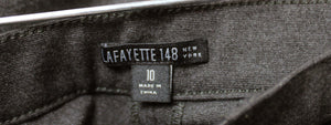 Lafayette 148 - Charcoal Gray Stretch Trousers - Size 10