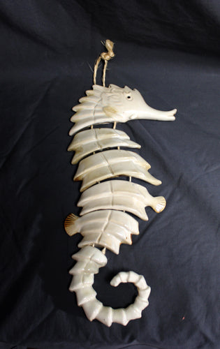 Glazed Ceramic Segmented Hanging Seahorse 13
