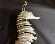 Load image into Gallery viewer, Glazed Ceramic Segmented Hanging Seahorse 13&quot;