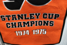 Load image into Gallery viewer, NHL - Philadelphia Flyers- Stanley Cup Champions 1974 1975 - Wool Blend Embroidered Banner 24&quot;x37&quot;