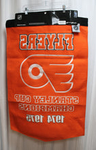 Load image into Gallery viewer, NHL - Philadelphia Flyers- Stanley Cup Champions 1974 1975 - Wool Blend Embroidered Banner 24&quot;x37&quot;