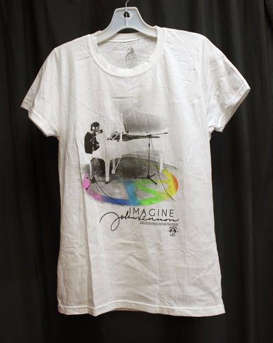 Zion Rootswear - John Lennon,  Imagine- White T-Shirt - Size XL (Women's Slim Fit Cut)