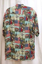 Load image into Gallery viewer, Vintage - Campia Moda - &quot;All American&quot; Americana Short Sleeve Button Front Shirt - Size M