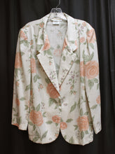 Load image into Gallery viewer, Vintage - D.K. Gold - Natural Rose Floral One Button Blazer Jacket - Size 18W