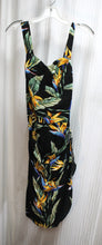 Load image into Gallery viewer, Vintage - Paradise Found - Black Bird of Paradise Print Wrap Skirt Dress - Size XL