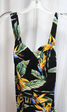 Load image into Gallery viewer, Vintage - Paradise Found - Black Bird of Paradise Print Wrap Skirt Dress - Size XL