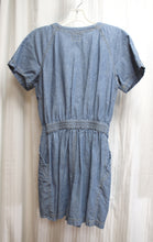 Load image into Gallery viewer, Vintage-Lizwear - Chambray Hidden Front Button Placket Playsuit - 6 Petite