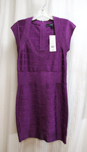 Load image into Gallery viewer, The French Connection - Purple Sparkle Lurex Body Con Stretch Dress - Size 8 (w/ Tags)