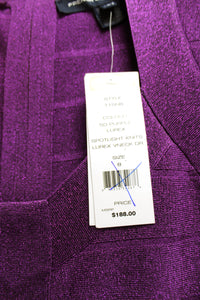 The French Connection - Purple Sparkle Lurex Body Con Stretch Dress - Size 8 (w/ Tags)