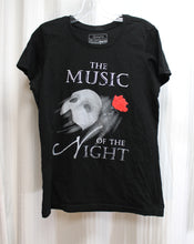 Load image into Gallery viewer, Phantom of the Opera, Music of The Night Black, 2-sided T-Shirt- Size L (women&#39;s Cut)