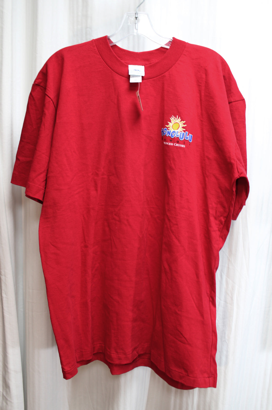 Vintage Deadstock w/Tag - Honolulu Hawaii Princess Cruises Tiki Themed Single Stich 2-Sided T-Shirt - Size XL