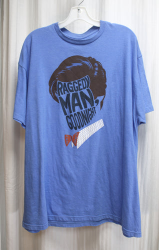 Dr Who- Raggedy man, Goodnight (From Episode: The Time of the Doctor, Matt Smith, 2009) Blue Heathered T Shirt - Size 2X