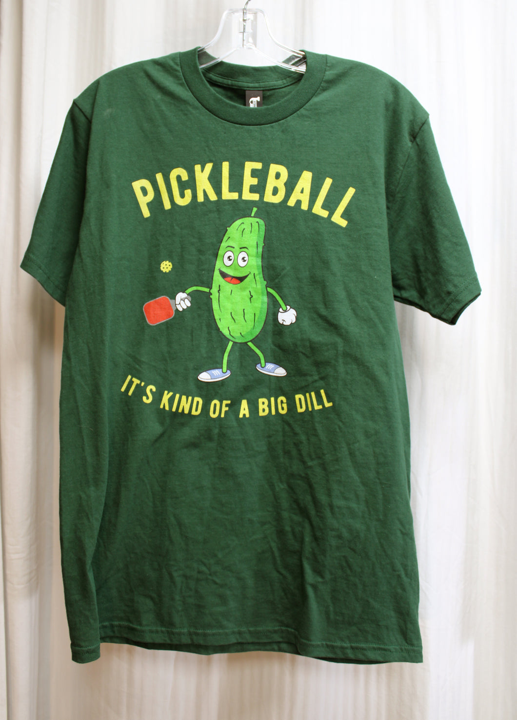 Pickleball is Kind of a Big Dill - Green Novelty T-Shirt - Size M