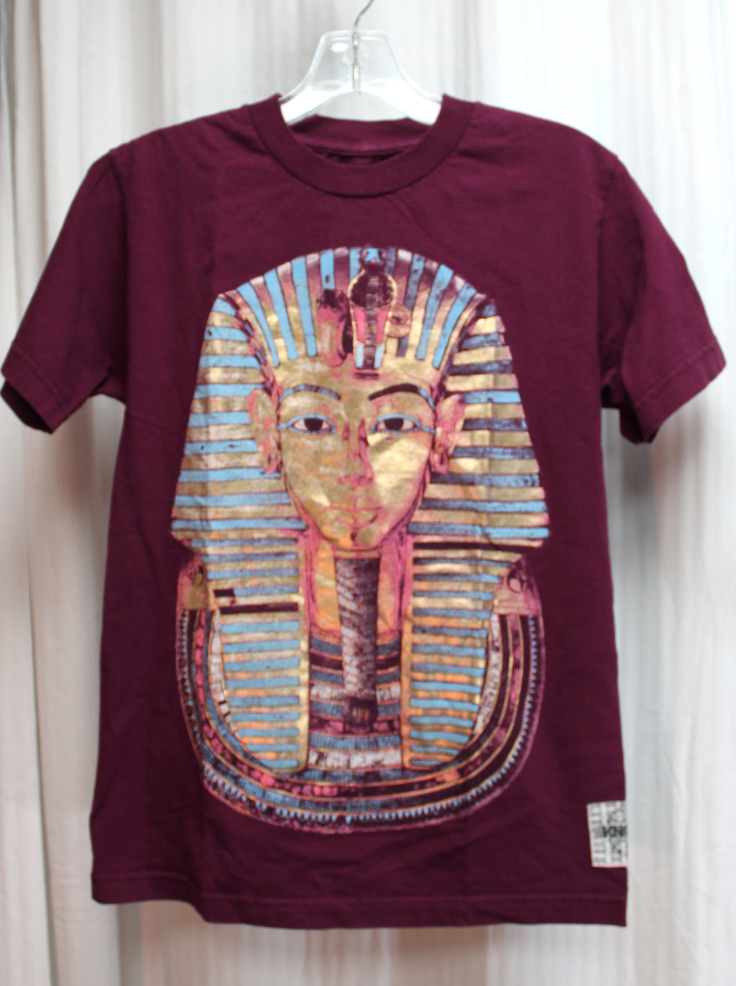 Knoxx Gear - Metallic King (Tutankhamun) Tut - Maroon T-Shirt - Size S