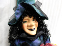 Load image into Gallery viewer, Vintage 2002- Dan Dee, Spooky Hollow (Jo-ann Stores) - Halloween Witch Shelf Sitter w/ Black Cat