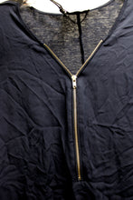 Load image into Gallery viewer, The Kooples, Sport - &quot;The Mix Woven Jersey&quot; Navy Light Weight 1/2 Zip Top - Size S (w/ Tags)