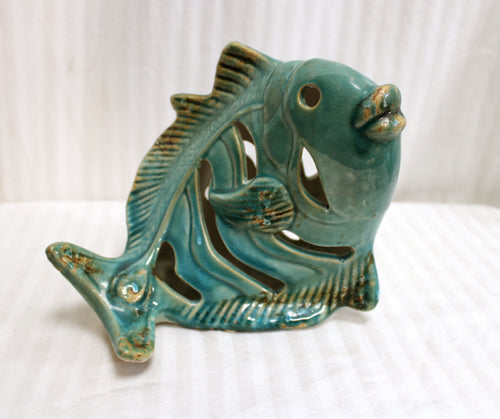 Glazed Ceramic Fish Sculpture - 5.75