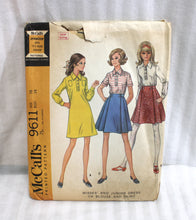 Load image into Gallery viewer, Vintage - McCall&#39;s 9611  Sewing Pattern- Misses and Junior Dress or Blouse &amp; Skirt - Size 16 (Vintage Size)