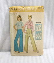 Load image into Gallery viewer, Vintage Simplicity  Sewing Pattern 6108, Misses Pants - Size 14 (vintage Sizing)