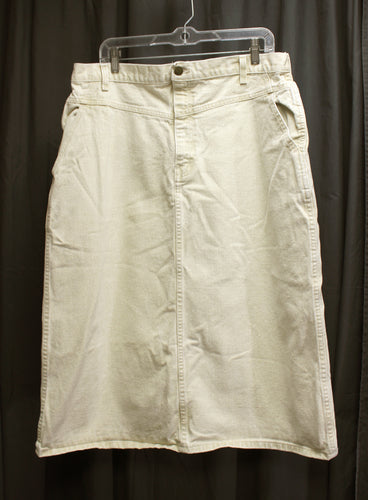 Vintage - Palmetto's - Light Tan, Denim Jean Skirt - Size 22 (34