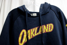 Load image into Gallery viewer, New Era - Oakland Golden State Warriors, City Edition Oakland Forever, Navy Hoodie w/ Front &amp; Sleeve Graphic - Size L