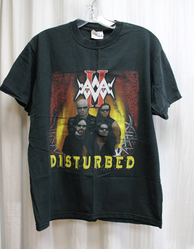 Vintage 2003 - Disturbed, Music as a Weapon II Tour 2 Sided Black T-Shirt - Size M