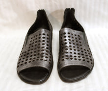 Load image into Gallery viewer, Sesto Meucci - Silver Metallic, Hexagon Laser Cut Open Toe Shoes - Size 10 N (Narrow)