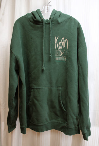 Korn - Monumental (Live 04/24/2021-The Drive Into Experience, Los Angeles) V.I.P Ticket Merch, Pullover Hooded Sweatshirt Front, Back & Sleeve Graphics - Size 2XL