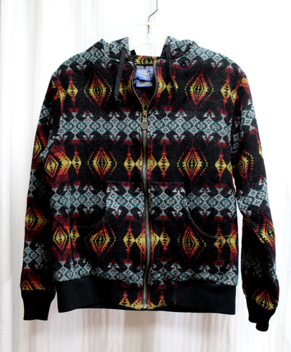 Pendleton - Southwest Pattern Wool Zip Front Hooded Jacket - **Size M (CHILDREN'S SIZE- SEE MEASUREMENTS)**