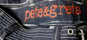 Pete & Greta (Johnny Was) - Soft Black Linen Cargo Skirt - Size 2 (See Measurements 32" Waist)