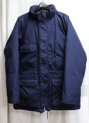 Men's Vintage - Eddie Bauer - Navy, Goose Down Puffer Coat - Size L