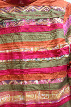 Load image into Gallery viewer, Coldwater Creek - Multi-textile Patchwork Stripe Bohemian Jacket - Size XS